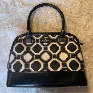 Kate Spade black and white patterned bag